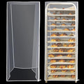 Riakrum 2 Pcs 2 Pcs Bun Pan Rack Cover Bakers Rack Cover 20 Tier Sheet for Home Kitchen Restaurant Bakery 28 L x 23 W x 61 H Clear
