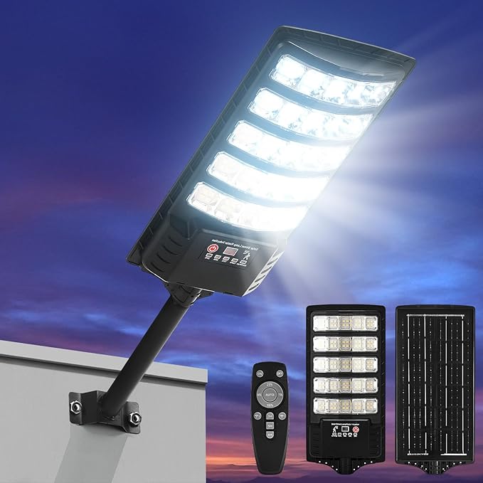 Super Bright Solar Lights Outdoor Solar Motion Sensor Light Waterproof Security Flood Light with 3 Modes for Garden Yard Pathway (1 Pack)