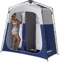 KingCamp Instant Shower Tent Portable Superior Stable Privacy Shelter 2 Large Rooms Outdoor Toilet Tent with Floor for Beach Camping &amp Hiking Setup in Under 60s