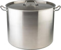 Winware Stainless Steel 80 Quart Stock Pot with Cover Silver