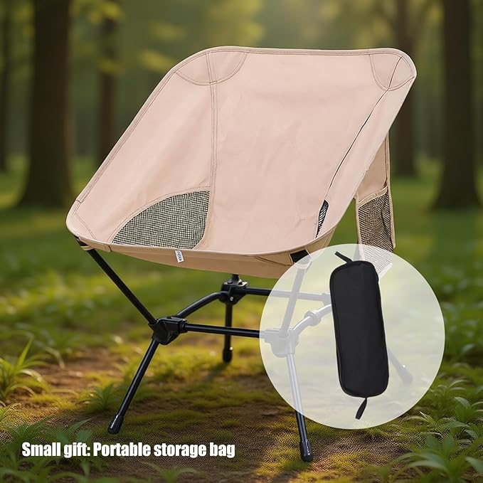 Multipurpose Portable Camping Chair Folding Design Iron Structure Outdoor Leisures Seat Suitable for Use Transportable Chair
