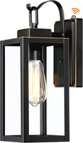 GRUENLICH Dusk to Dawn Outdoor Wall Lantern Wall Sconce for Porch Lighting Fixture E26 Base Max 60W Metal Housing Plus Glass Oil Rubbed Bronze Finish Bulb Not Included 1-Pack