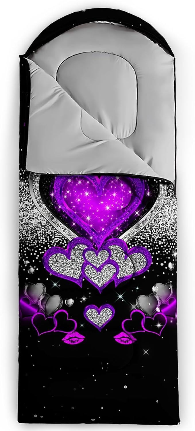 QOOMO Camping Sleeping Bags3 Season Warm &amp Cool WeatherLightweightWaterproof Sleeping Bags for Adults &amp KidsTravelingand OutdoorsCamping Gear Equipment