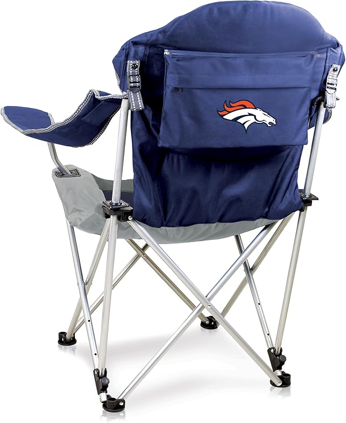 Picnic TIME NFL Unisex-Adult NFL Reclining Camp Chair Beach Chair for Adults Sports Chair with Carry Bag