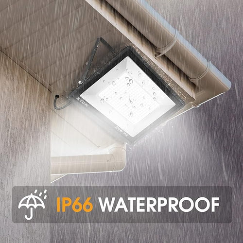 150W LED Flood Light Outdoor2 Pack 15500LM Super Bright Security LightIP66 Waterproof Floodlight5000K Daylight White LED Exterior for Basketball Court Stadium Playground
