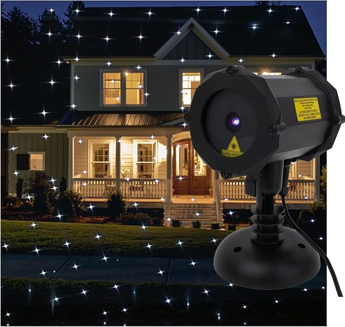 LedMAll Bluetooth Motion Full Spectrum 7 Color White Star Effects Laser Christmas Decorative Lights Remote Control