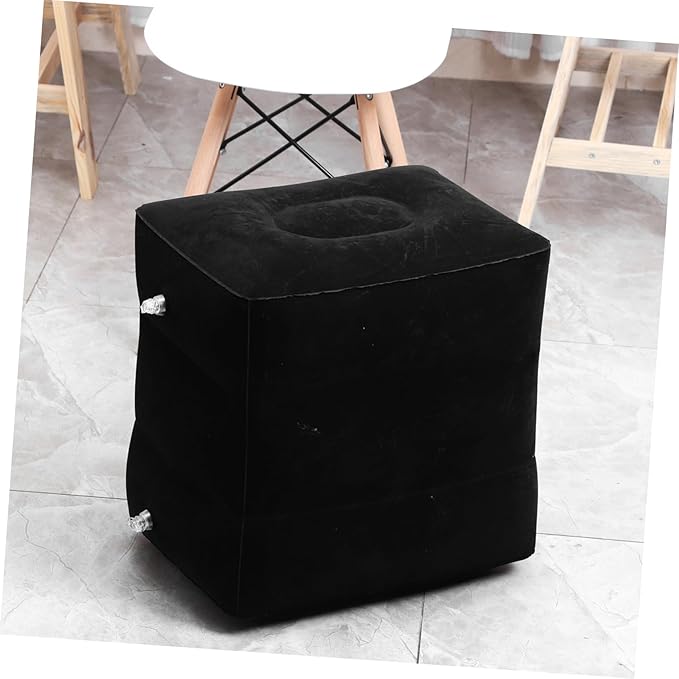 Mikikit Soft Leg Support Pillow for Airplane Car Inflatable Foot Rest for Travel