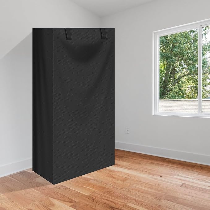 Storage Shelving Unit CoverWaterproof Shelf Cart Cover Protective Outdoor Indoor Storage Rack Dust Cover with Zipper (32.5Lx16.5Wx72H) Black O0-C2NH-ZY28