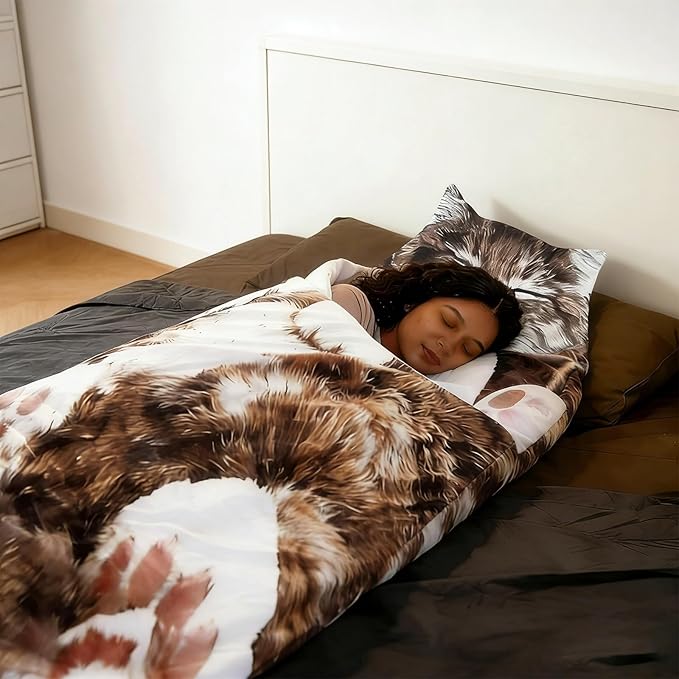 Fluffy Cat Sleeping Bag for Adults Washable Warm 68.89 Inch Cat Sleeping Bag for Human Used for Camping &amp Home Lounging Adults Cozy Sleep &amp Relaxation