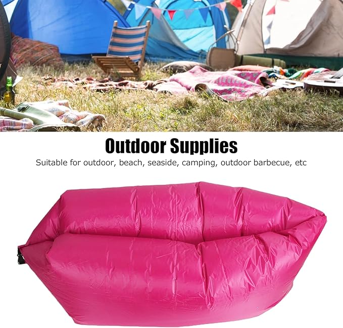 Inflatable Lounger Air Sofa Chair Inflatable Couch Portable Beach Chair Inflatable Camping Couch Inflatable Sleeping Pad with a Storage Bag for Outdoor Camping Beach Party