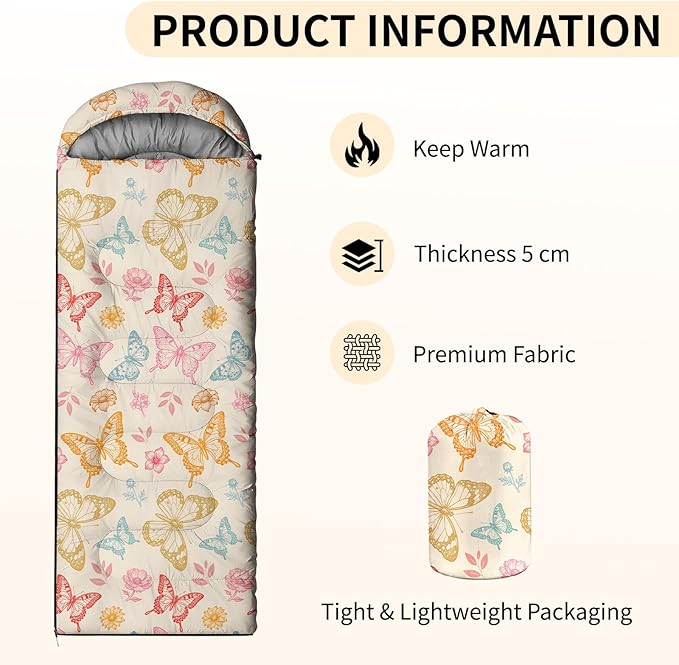 Camping Sleeping Bags Lightweight Waterproof Sleeping Bag and Compact with Compression Sack for Outdoor