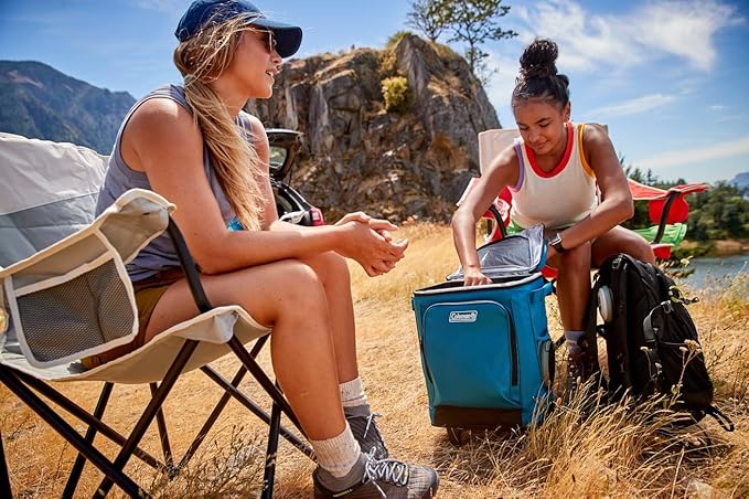 Coleman Big-N-Tall Camping Chair with Cup Holder &amp Side Pocket Water-Resistant XL Outdoor Seat Supports up to 600 lbs Great for Camping Tailgating Firepits Patio &amp More