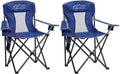 2PCS SAILARY Mesh Folding Camping Chairs Oversized Portable Outdoor Chairs Weight Capacity 325 lbs with Cup Holder Storage Pocket Carry Bag Blue