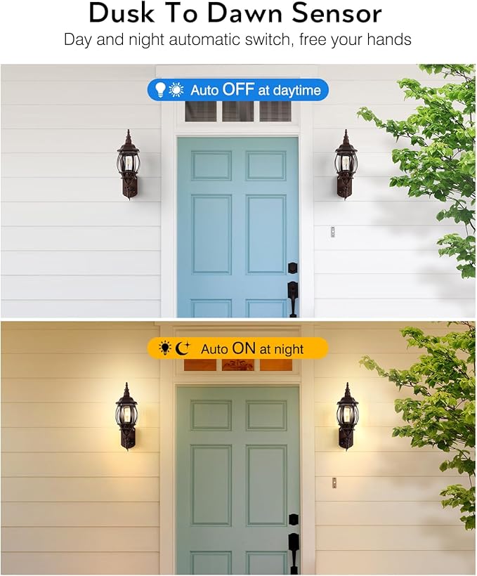 VIANIS Oil Rubbed Bronze Outdoor Light Fixtures Wall Mount Modern Front Porch Lanterns Wall Sconce Anti-Rust Outside Garage Lights Dusk to Dawn Lighting for Patio Waterproof Coach Lights for House