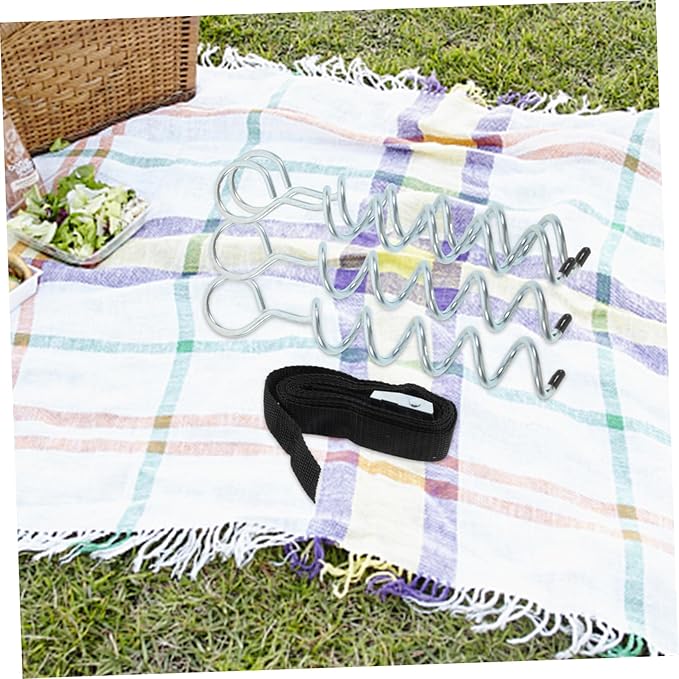TOYANDONA Large Outdoor Camping Spiral Tent Stakes Heavy-Duty Ground Pegs for Trampoline and Tent Sturdy Steel Fixators 1 Set for High Wind Conditions