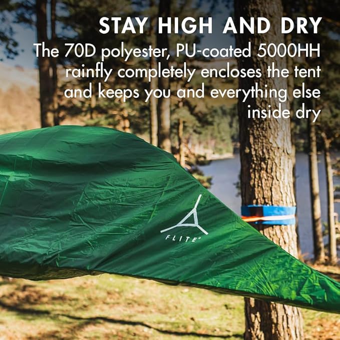 Tentsile Flite+ V3 Lightweight Camping Tent Hammock Portable Treehouse for Backpackers Backyards Nature Lovers Designed in The UK