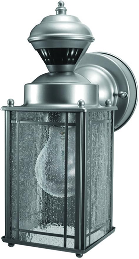 Globe Electric Heath Zenith HZ-4133-SV Shaker Cove Mission Style 150-Degree Motion Sensing Decorative Security Light Silver