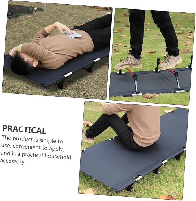 BESPORTBLE Portable Folding Camping Cot Lightweight Outdoor Bed for Guests Easy Storage Design for Camping Hiking and Beach Trips