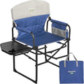 SUNNYFEEL Camping Directors Chair Heavy DutyOversized Portable Folding Chair with Side Table Pocket for Beach FishingTripPicnicLawnConcert Outdoor Foldable Camp Chairs
