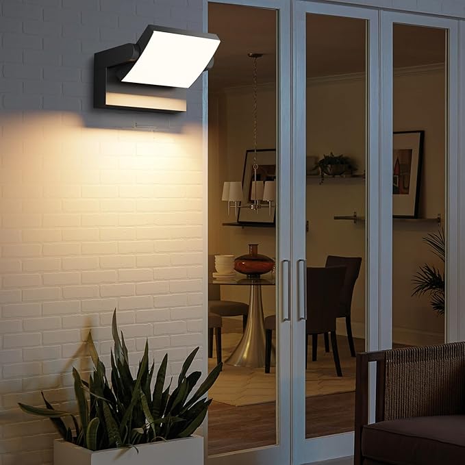 4 Packs Modern Outdoor Lights 40W Black LED Exterior Light Fixtures 3000K Outdoor Wall Sconces IP65 Waterproof Porch Lights for House