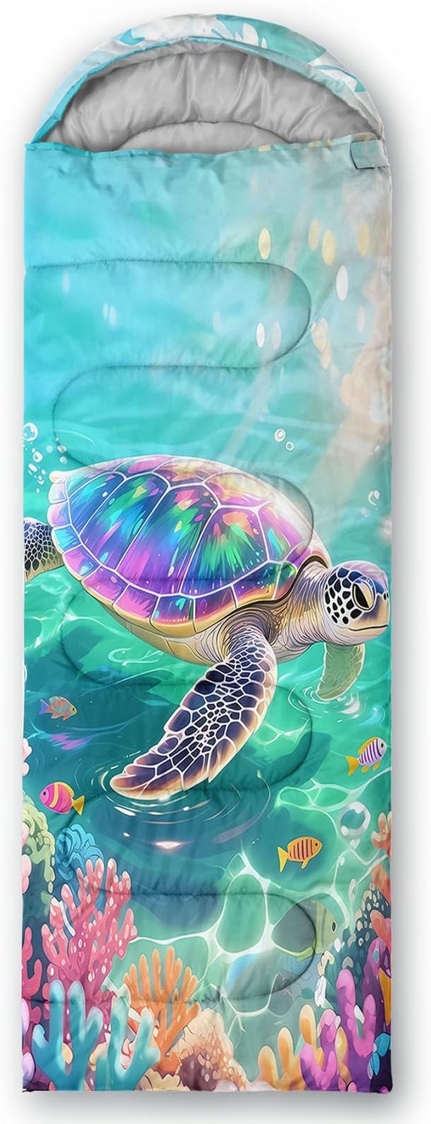 AILONEN Pink Flamingo Sleeping Bag for Kids GirlsWarm and Cool WeatherLightweightWaterproof BackpackingTropical Flamingo Theme Palm Leaves Sleeping Bag for Camping