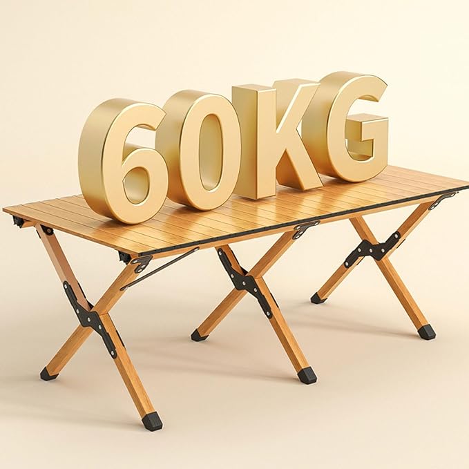 Portable Aluminum Picnic Table Set of 3 for Camping Outdoor BBQ and Picnics Lightweight Roll Up Backpacking