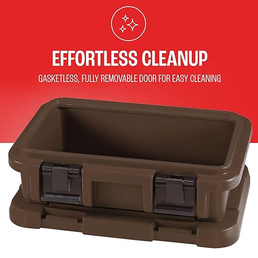 Cambro Insulated Food Pan Carrier - 4 Inch Deep Hotbox and Food Warmer for Catering &amp Transport - Top Load S-Series (Brown)
