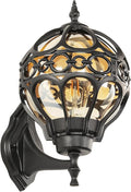 Globe Outdoor Wall Lights Fixtures Anti Rust Black Sphere Porch Wall LightAluminum Waterproof Outside spherical hardwired Lights for House Patio Porch Backyard Garage Front Door No SensorGeneral