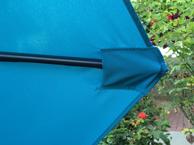 BELLRINO DECOR 10ft 6 ribs Replacement LAKE BLUE STRONG AND THICK Umbrella Canopy (Canopy Only) LAKE-106