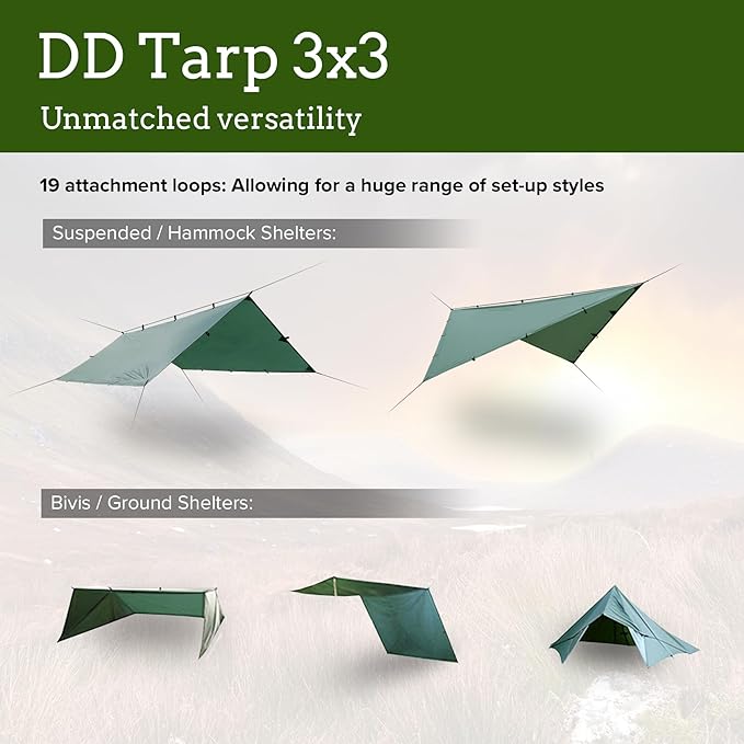 DD Hammocks - DD Tarp 3x3 - Olive Green: 10ft x 10ft