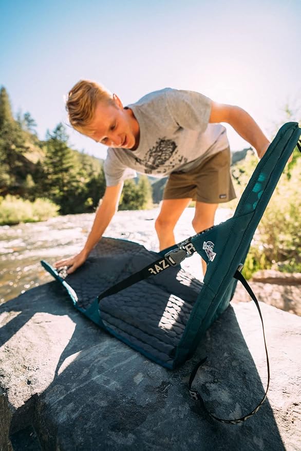 Crazy Creek HEX 2.0 LongBack Chair for Backpacking Camping and Stadium Use Extra Width &amp Back Height for Comfort 250 LBS Weight Capacity Adjustable Straps w/Rock Lockster (R) Buckles