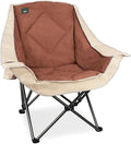 Northroad Oversized Foldable Camping Chair Outdoor Padded Lawn Chair w/Cup HolderCarry Bag for Beach Hiking and PicnicsHeavy-Duty 300-lbs Capacity Purple