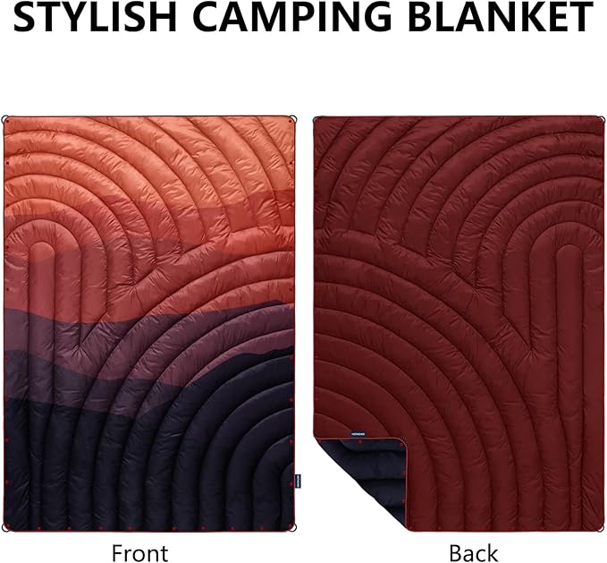 Camping BlanketLightweight Puffy Printed Camping Blanket Packable Outdoor Blanket for CampingTraveling Stadium Hiking Picnics