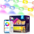 100FT Permanent Outdoor Lights - IP65 Waterproof RGB Eaves Lights with Smart App/Remote Controlfor Christmas All Holiday Party Daily and Accent Lighting House Roof and Garden Decoration