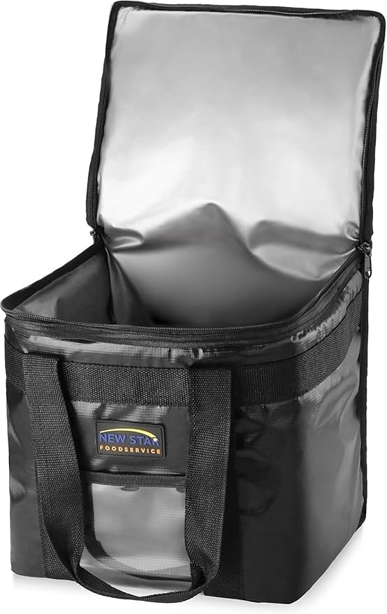 New Star Foodservice Commercial Insulated Food Delivery Bag Extra Large 23 x 15 x 14 Inch Black