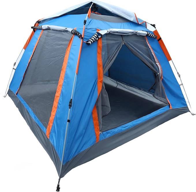 POPETPOP 1Set Outdoor Automatic Folding Camping Tent Person Family Tent for Easy Setup Spacious Design Durable Oxford for Camping Trips