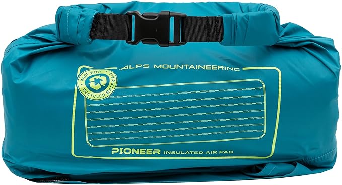 ALPS Mountaineering Pioneer Insulated Air Pad – Lightweight 4-Season Sleeping Pad with R-Value 6.6 Recycled Ripstop Fabric Reflective Heat Layers Pump Sack &amp Repair Kit for Camping and Backpack