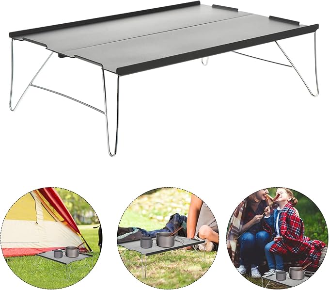 Aluminum Alloy Small Camping Table Portable Foldable Picnic Food Table