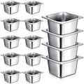Rtteri 22 Pcs 1/6 Size 4 Inch Deep Stainless Steel Hotel Pans Set: 16 Metal Buffet Steam Table Pans with 2 Tongs &amp 4 Spoons – Stackable &amp Anti Jam Commercial Restaurant Catering Kitchen Food