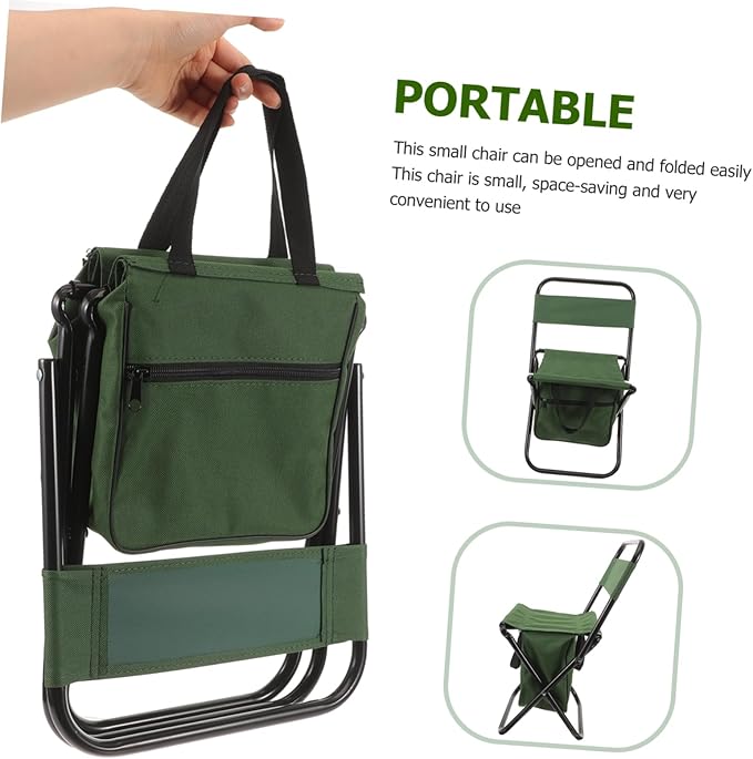 Portable Folding Camping Chair Outdoor Heavy Duty for Adults Lightweight Compact Storage Bag