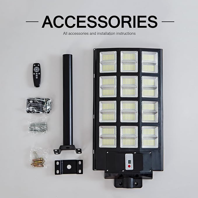4000W Solar Street Lights Outdoor Waterproof 400000LM Dusk to Dawn Solar with Motion Sensor and Remote Control LED Flood Light Luces solares para exteriores Suitable for courtyards Garage.