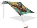 Beach Tent Sun Shelter Highland Cow Sunflowers Lightweight &amp Easy Setup Beach Shade Canopy for Camping Fishing