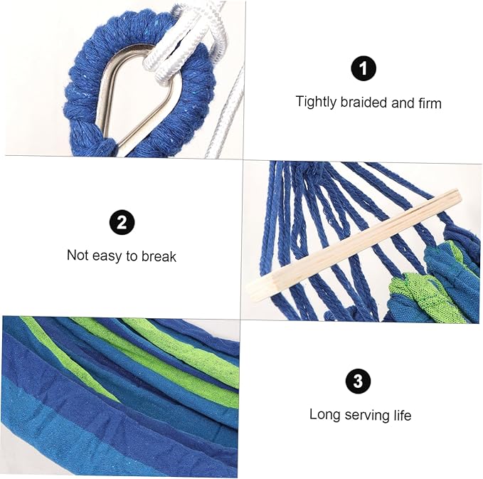 150kg Anti Hanging Hammock Durable Canvas Double Hammock for Outdoor Camping Portable Design with High Load Capacity for Garden and Travel