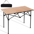 SHANQUAN Camping Table Roll up Table Fold up Lightweight Compact 2-4 Person Portable Roll up Aluminum Table with Carry Bag for Outdoor Camping Picnic Backyards BBQ