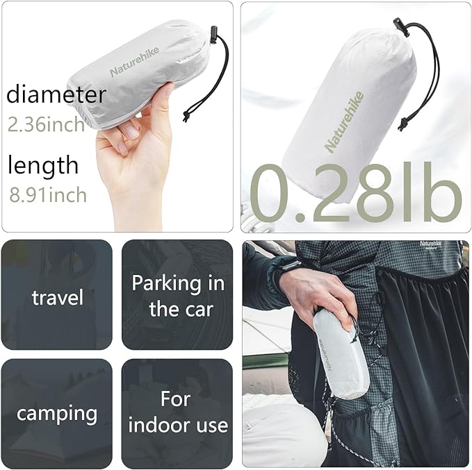 Naturehike 4.5oz Ultralight Sleeping Bag Liner Washable Travel Sheets for Adults Soft &amp Compact Lightweight Sleep Sack Adult for Backpacking Hotel Camping Hostels