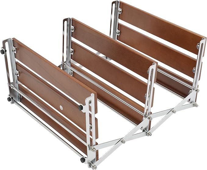 Camping Rack 3-Tier Camping Folding Storage Rack Organizer with Carry Bag Retro Rectangular Camping Dish Rack Shelf for Barbecues Camping Hiking Parties Walnut Load 10kg/22.05lbs