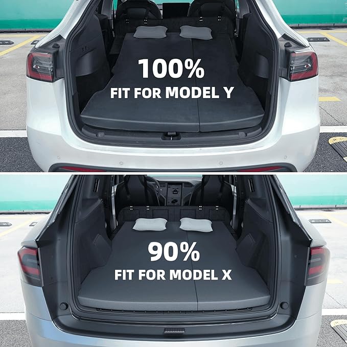 Tesla Model Y Camping Mattress Pad 3 Inch Memory Foam Sleeping Pad Foldable Mattress for SUV Car Bed Conversion Portable Foam Pad for Road Trips and Travel