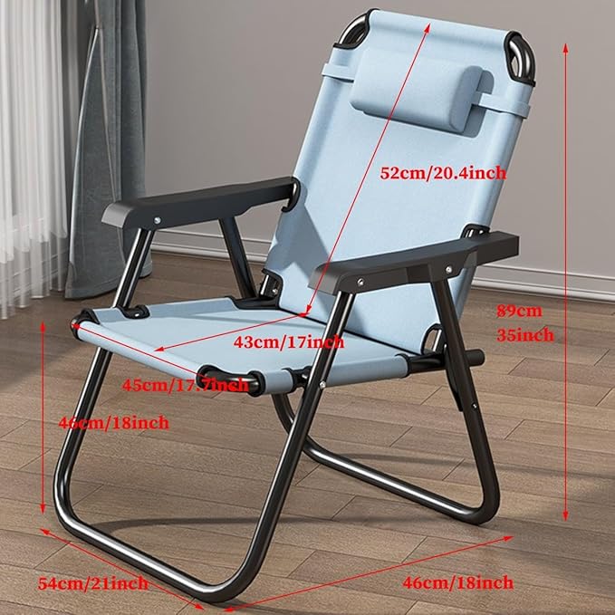Outdoor Folding Dining Chairs Folding Lawn Chairs Camping Beach Chair Foldable Outdoor Sling Chairs Portable Chairs for Patio Backyard Camping and Porch (Color : /Yellow Size : A)