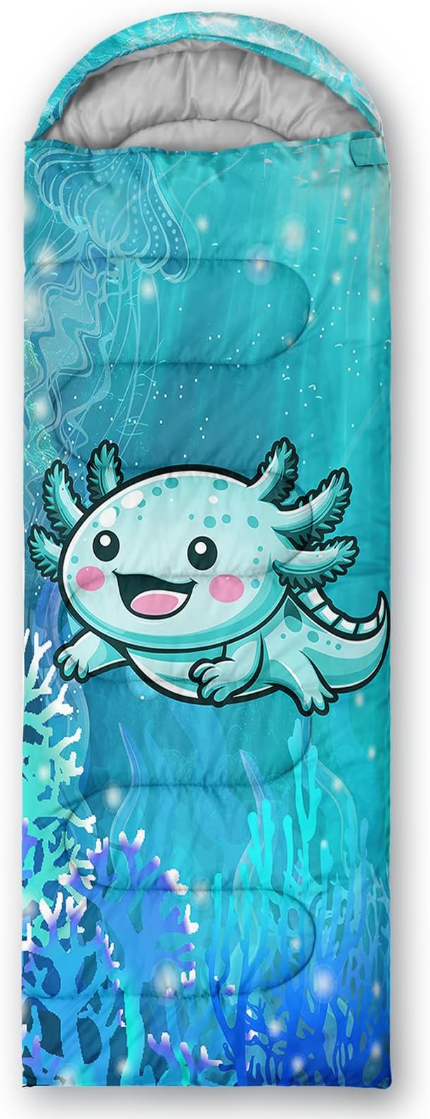 AILONEN Pink Flamingo Sleeping Bag for Kids GirlsWarm and Cool WeatherLightweightWaterproof BackpackingTropical Flamingo Theme Palm Leaves Sleeping Bag for Camping