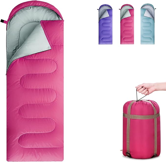 Sleeping Bags for Adults Teens &amp Kids - Use for 3-4 Seasons Warm &amp Cold Weather - LightweightWaterproof Use for Backpacking Hiking and Camping